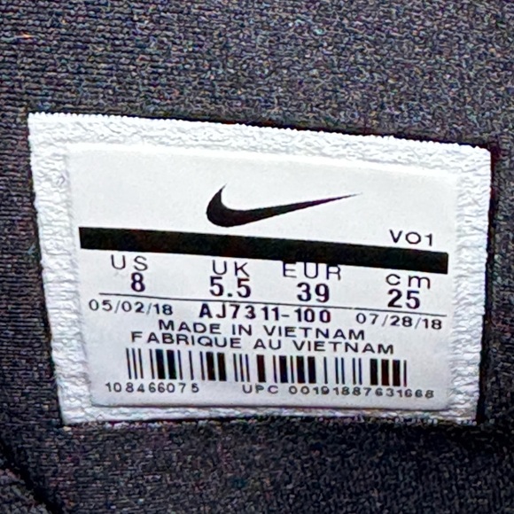 Nike Air Force 1 High Utility Retro White Black Cream AJ7311-100 Women's size 8 - Picture 11 of 13